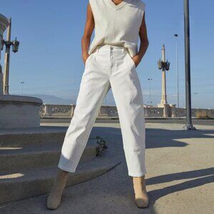 Everlane The Utility Barrel Pant in Bone - Size 14